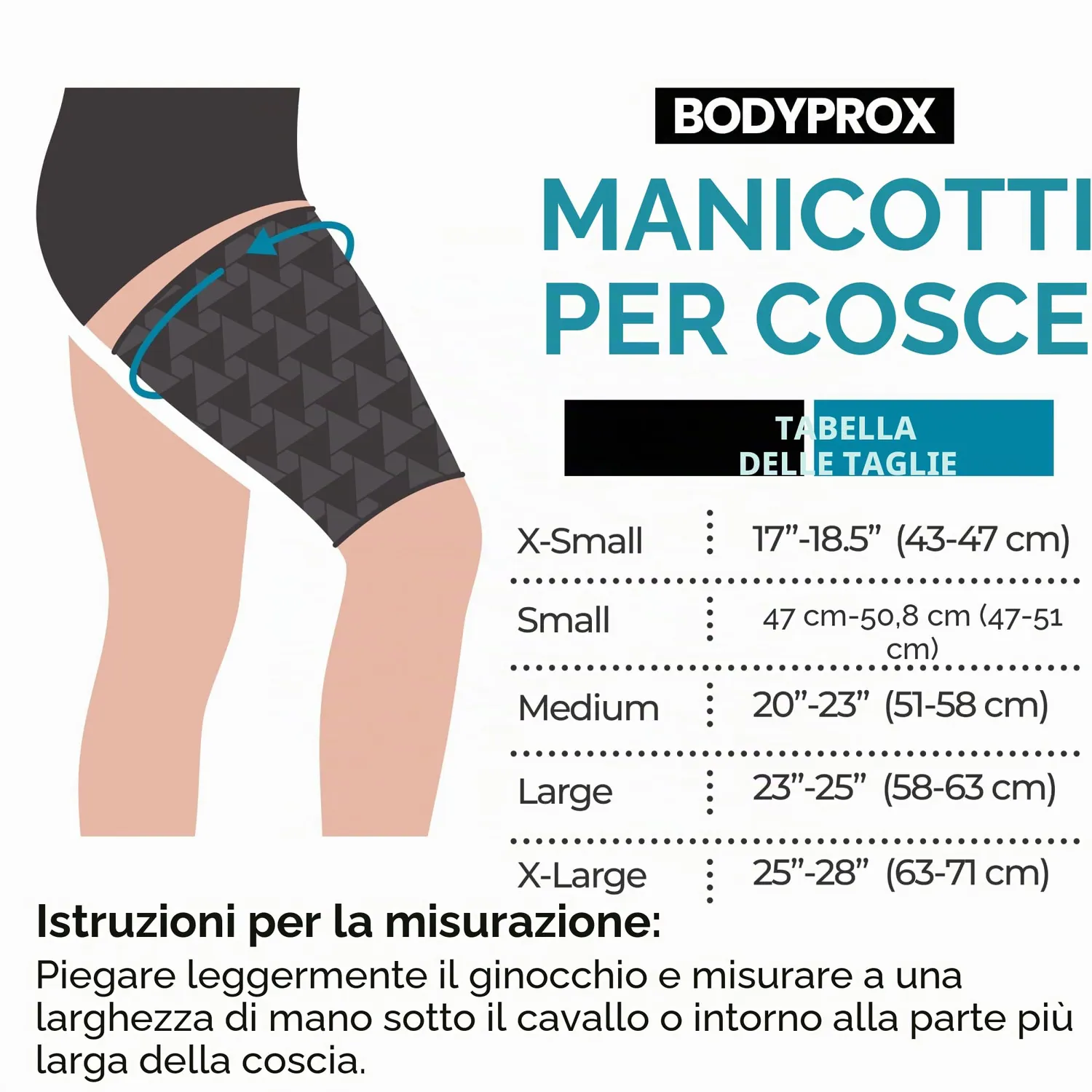 Bodyprox Manicotto Compressione Coscia Coppia taglia M