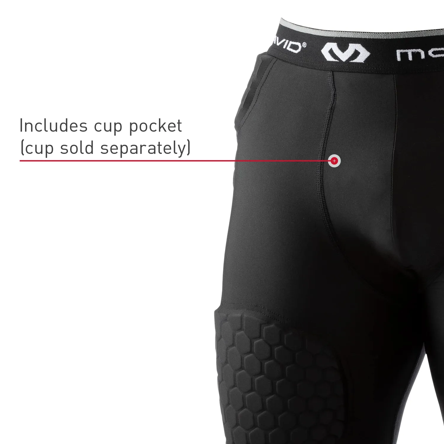 McDavid Hex Thudd pantaloncini basket nero protezioni