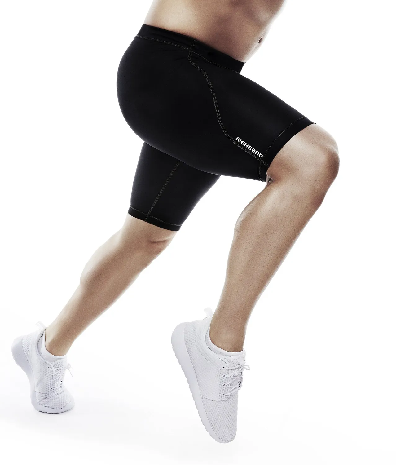 Rehband QD Short Compressione Sportivi Neri Recupero Rapido