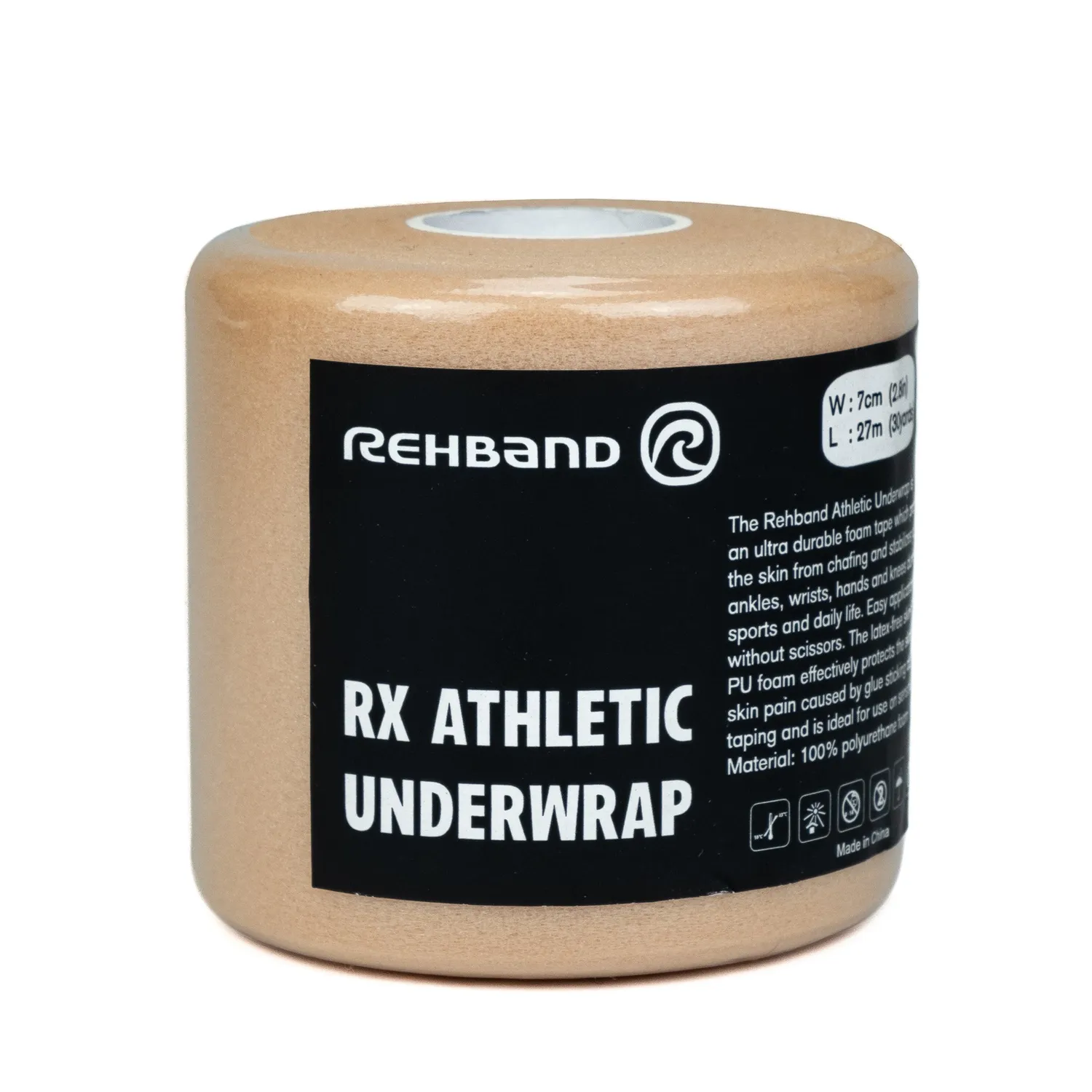 Rehband Athletic Underwrap sottobenda 1 rotolo nero leggero