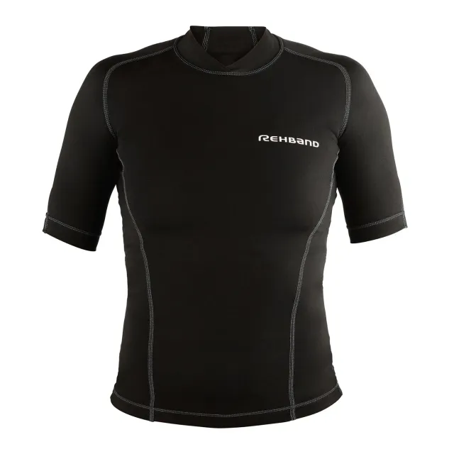 Rehband QD Compression Top maglia donna nera maniche corte