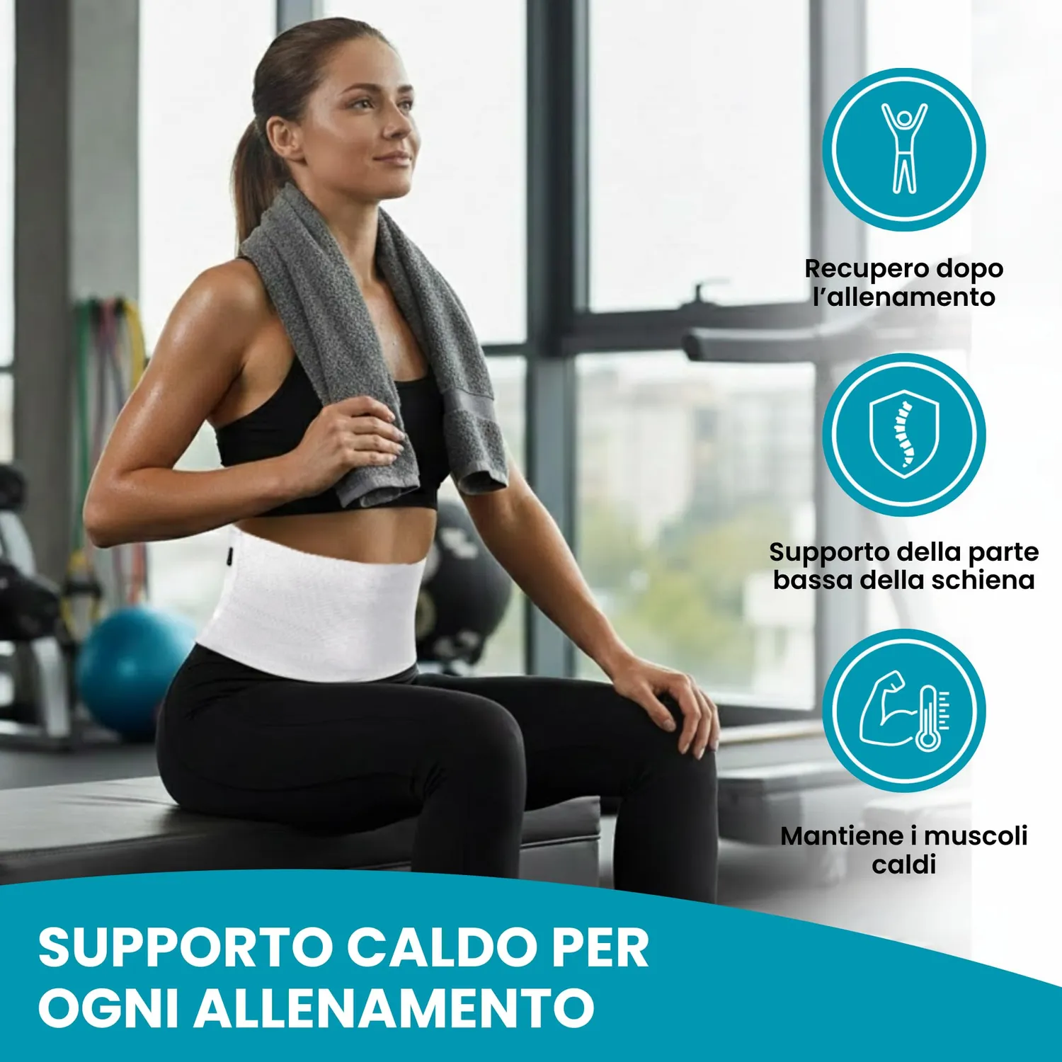 BeFit24 fascia lombare lana angora 74-78 cm termica