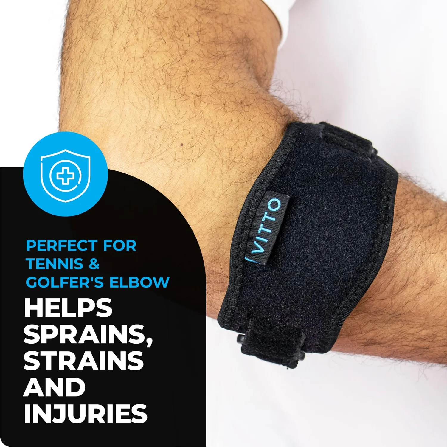VITTO Elbow Support Gomitiera M Nera stabilizzante