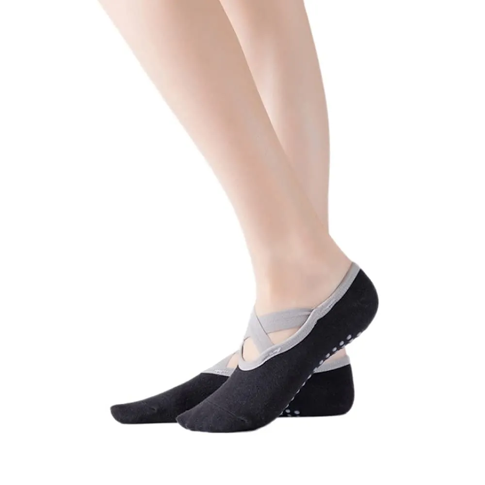 VITTO Calzini Yoga Antiscivolo Pilates Neri Donna
