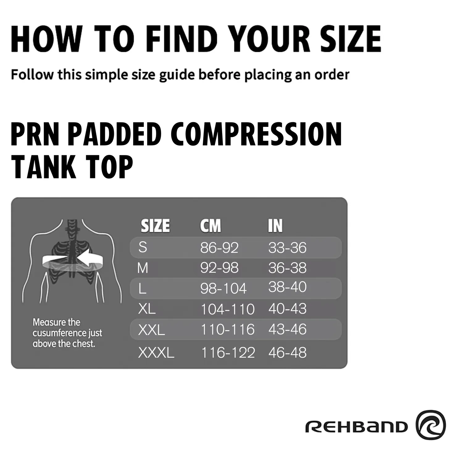 Rehband PRN Padded Compression Tank Top canotta nero-rosso