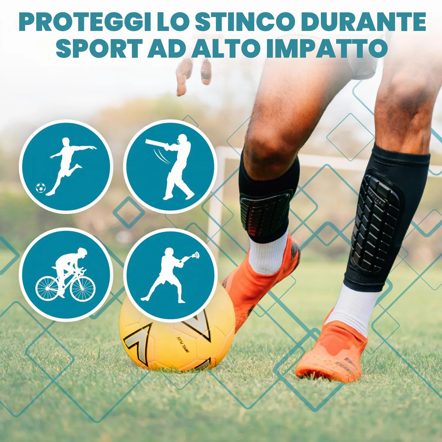 Bodyprox parastinchi calcio M manicotti morbidi
