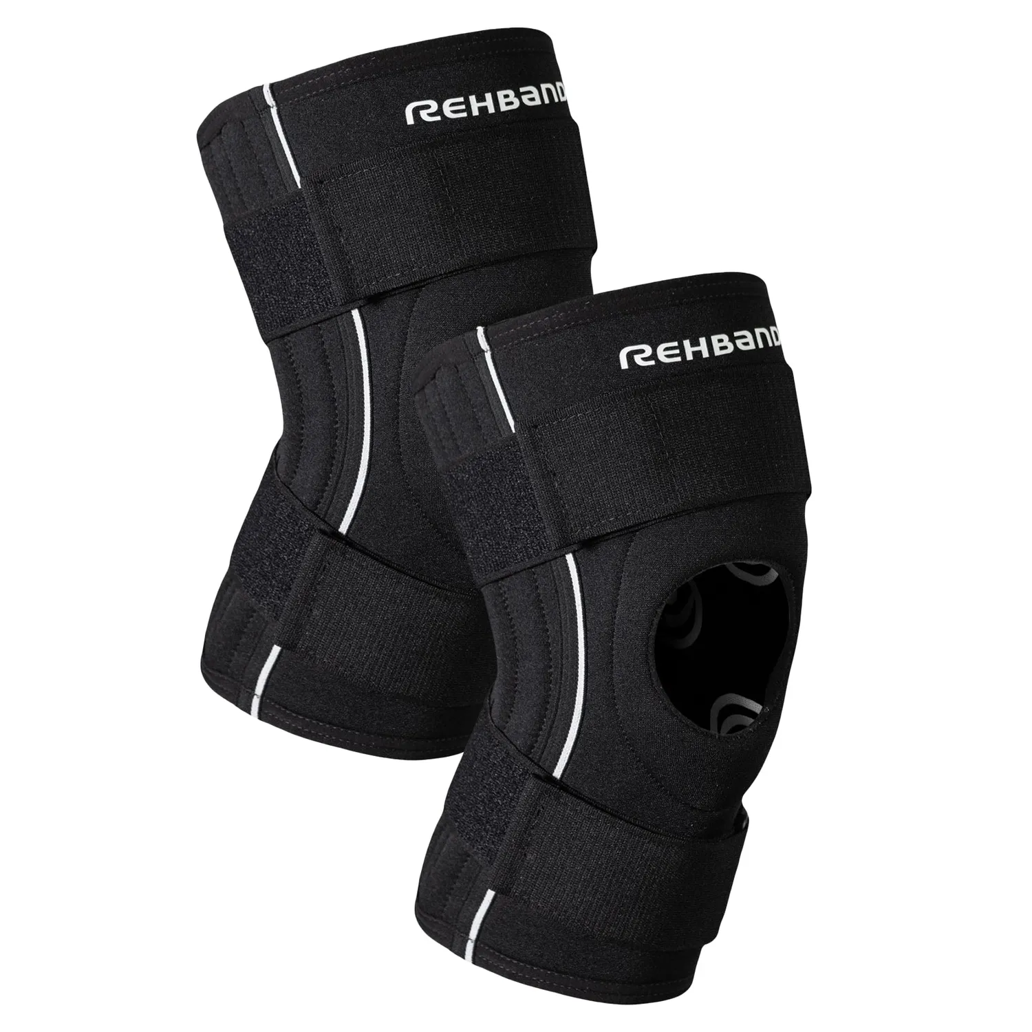 Rehband Stable Ginocchiera Nero Doppia Cinghia