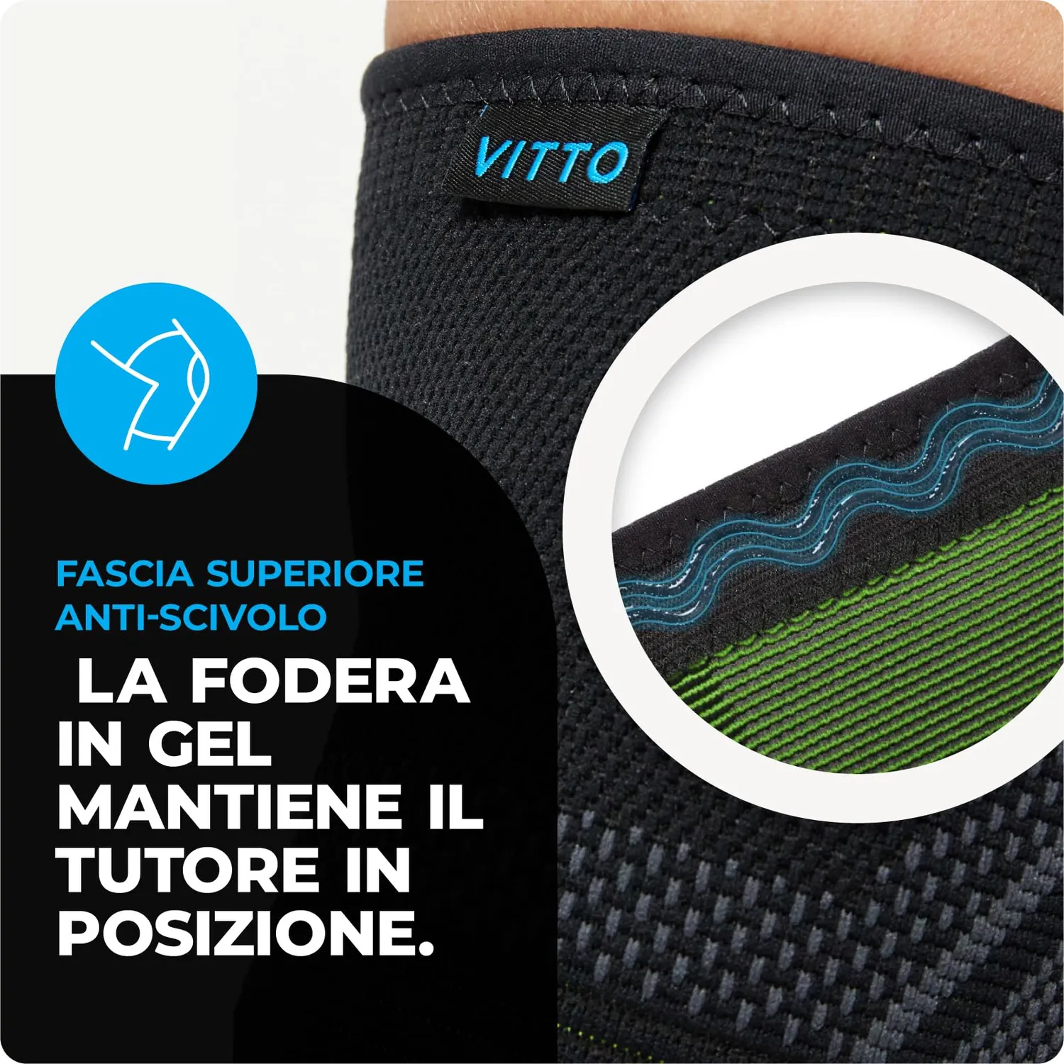 VITTO Knee Support ginocchiera compressione XXL menisco