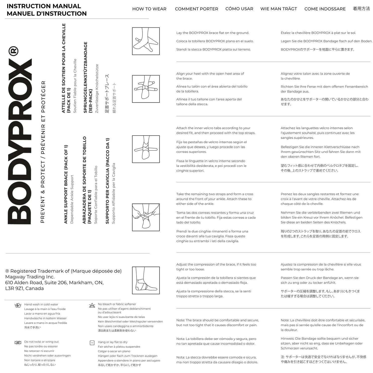 Bodyprox cavigliera neoprene traspirante regolabile unica