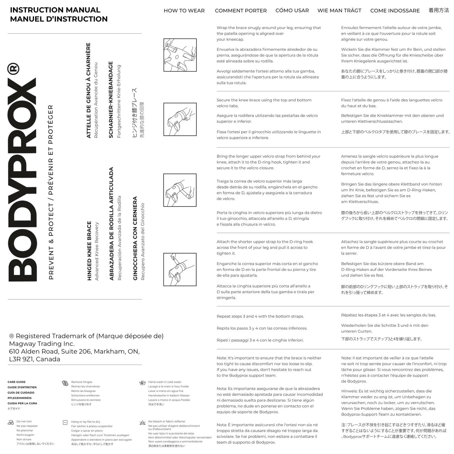 Bodyprox Ginocchiera con Cerniere Taglia M Stabilizzante