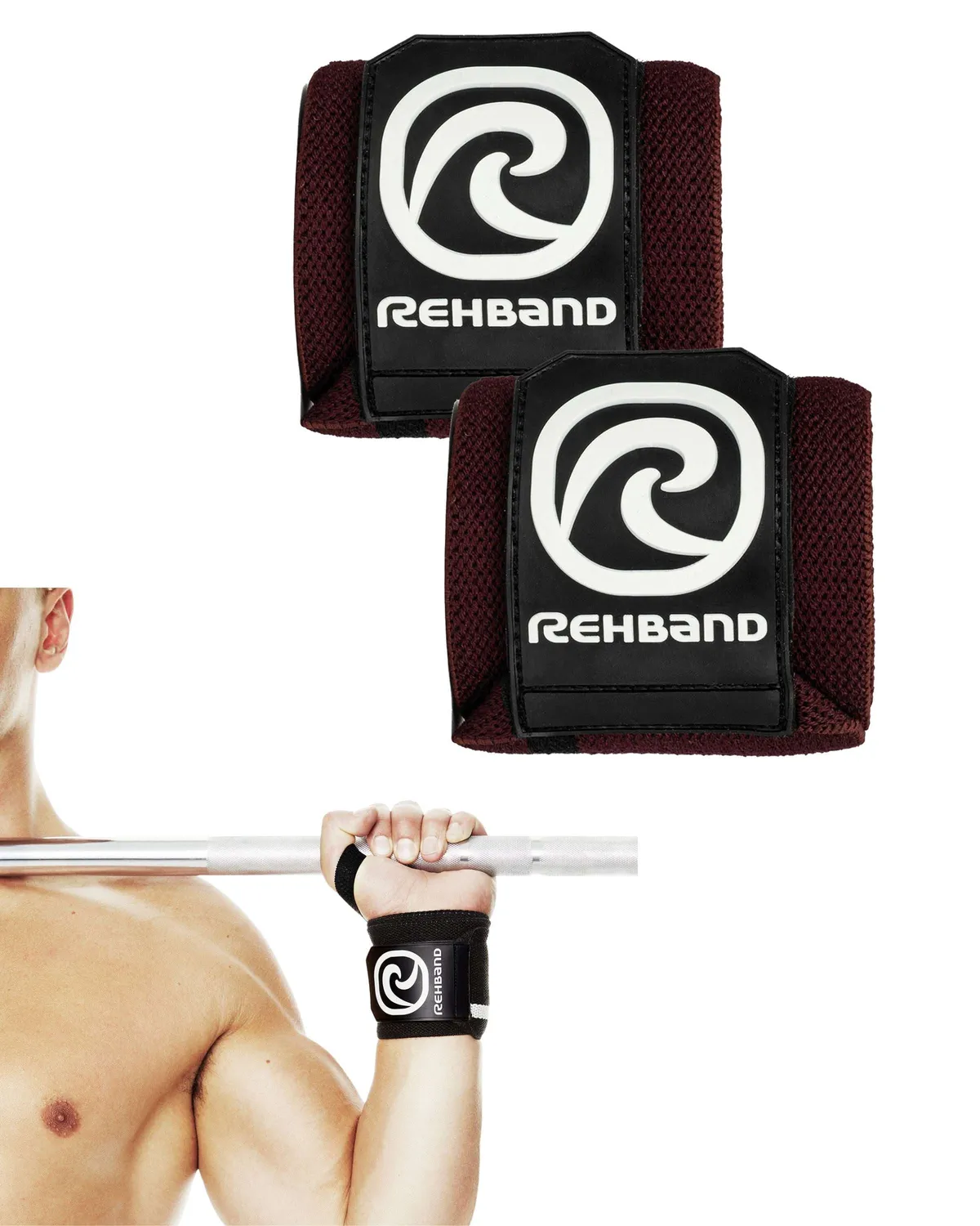 Rehband Wrist Wraps Polsiera Elastica 45 cm Coppia
