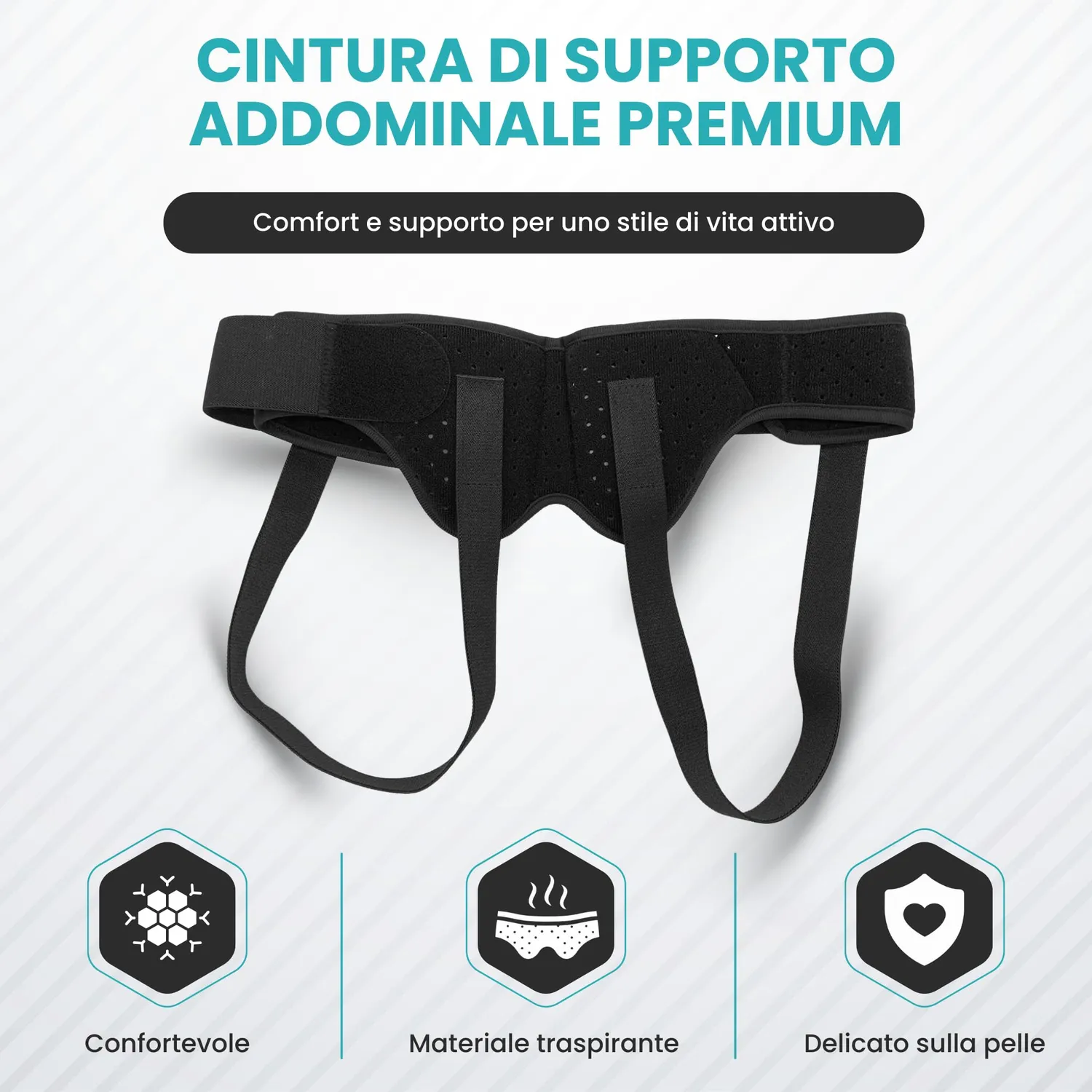 BeFit24 Cintura Ernia Inguinale Uomo XL Silicone