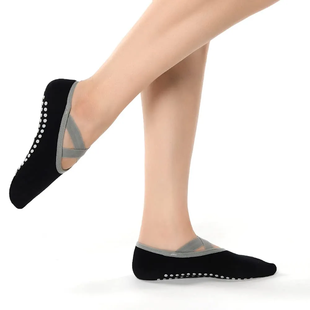 VITTO Calzini Yoga Antiscivolo Pilates Neri Donna