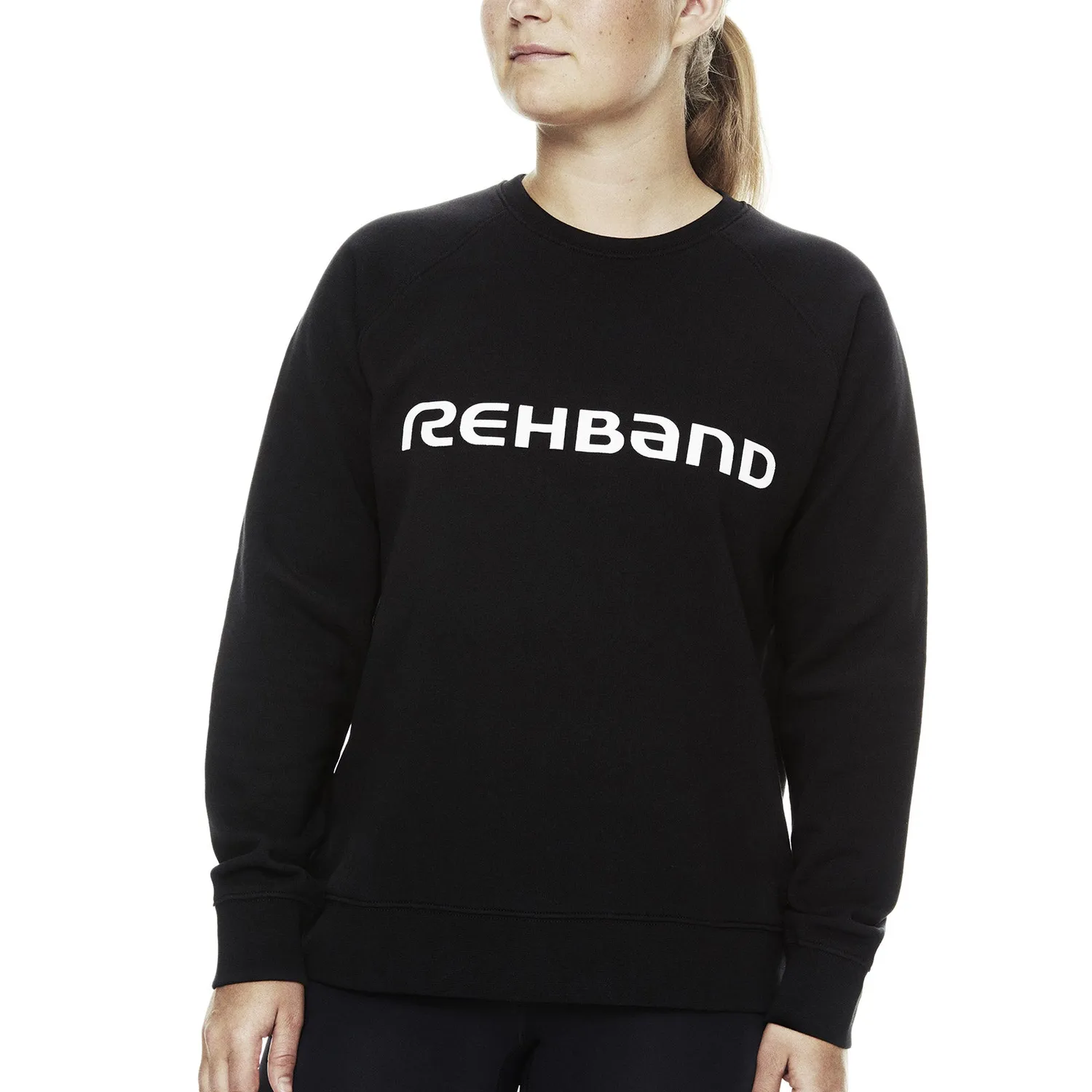 Rehband Logo Sweatshirt felpa donna nera cotone