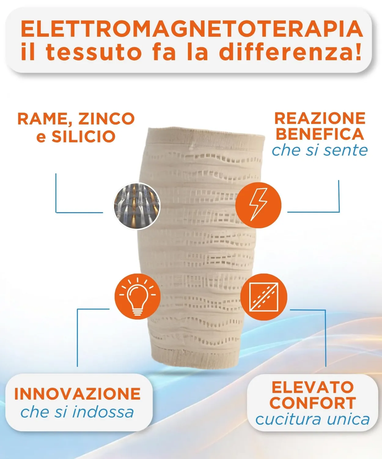Spikenergy SPY 130 fascia polpaccio beige M magnetica