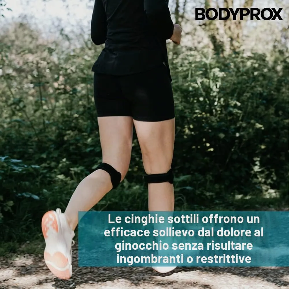 Bodyprox Cinturino Ginocchio Rotula x2 con Gel Sottorotuleo