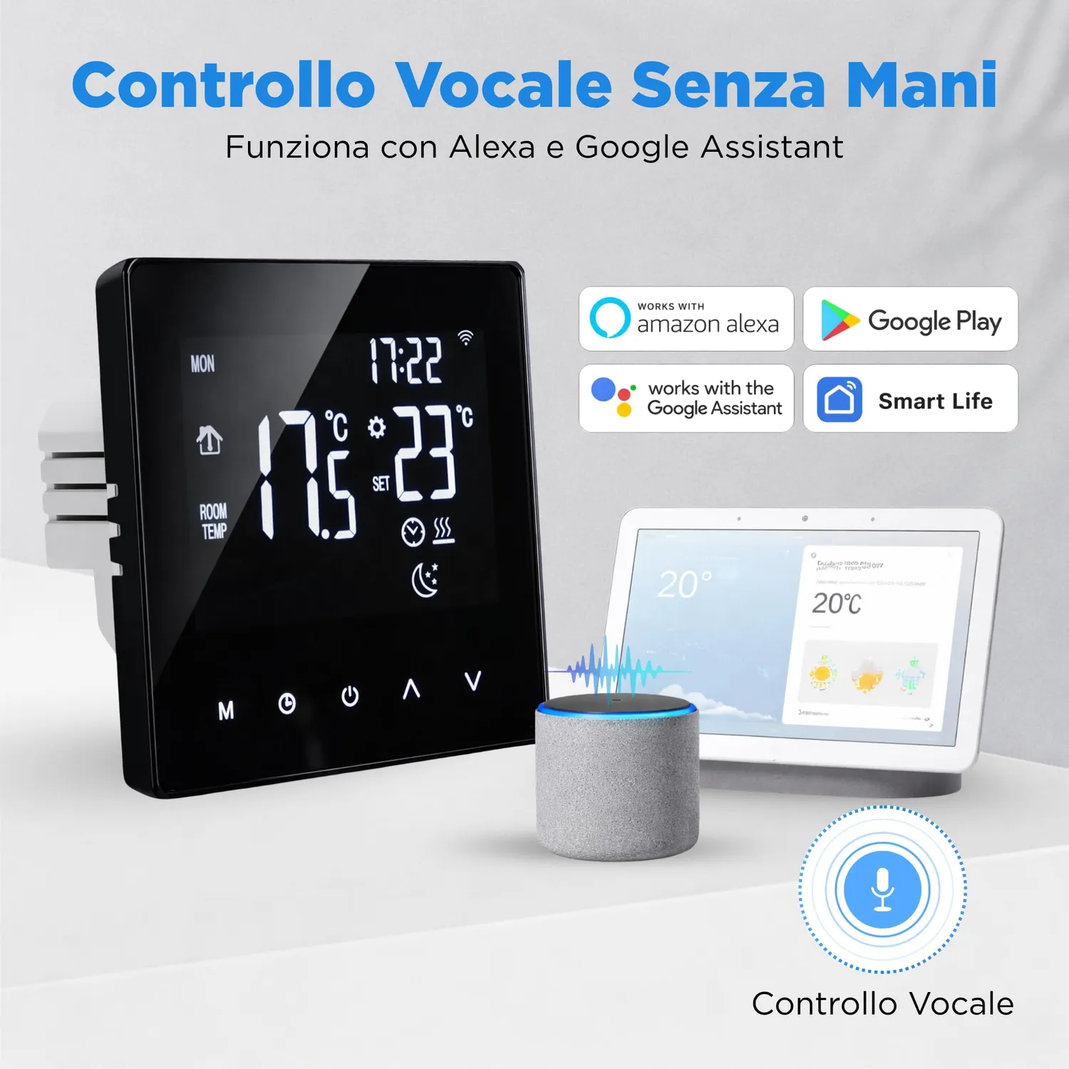 BeFit24 termostato wifi riscaldamento a pavimento 16A 3600W