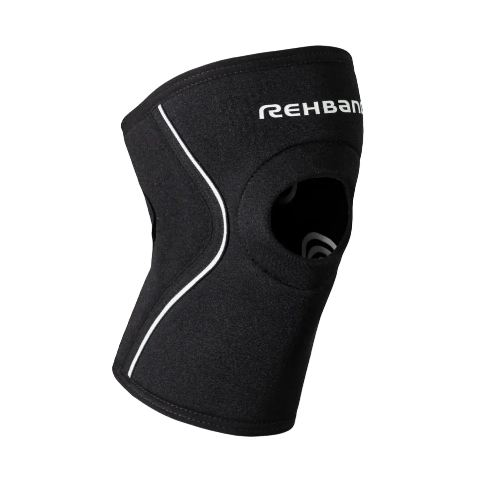 Rehband Open-Patella Knee Sleeve ginocchiera nero singolo