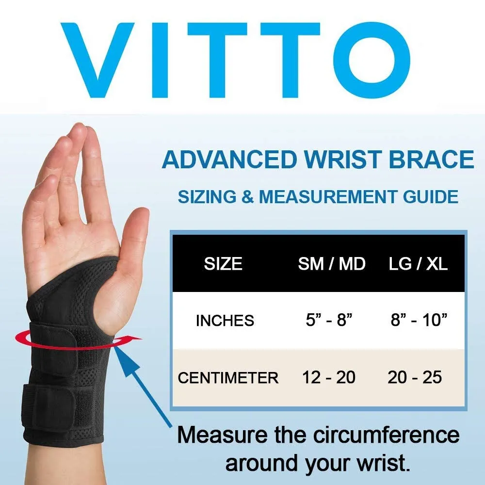 VITTO Wrist Splint tutore polso destra S/M steccata