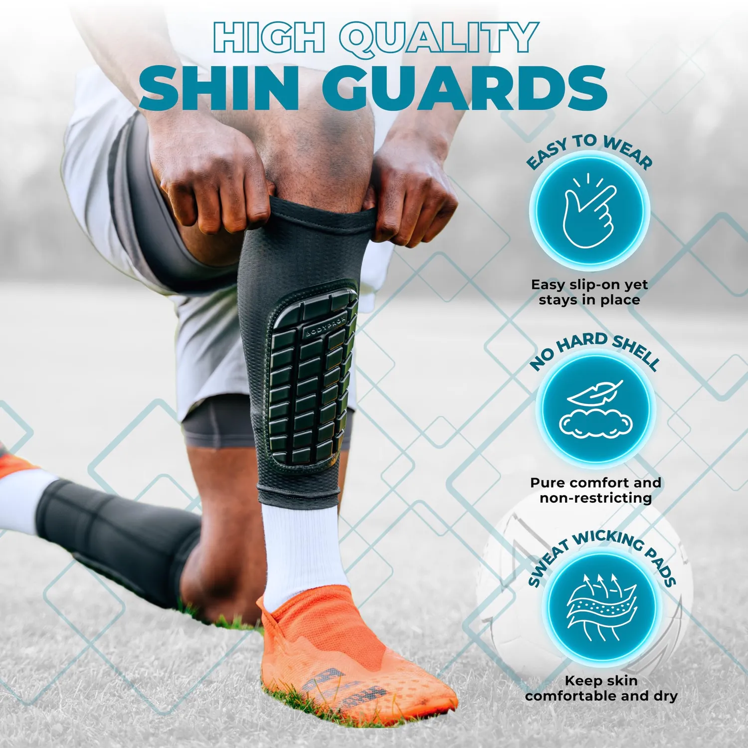 Bodyprox parastinchi calcio M manicotti morbidi