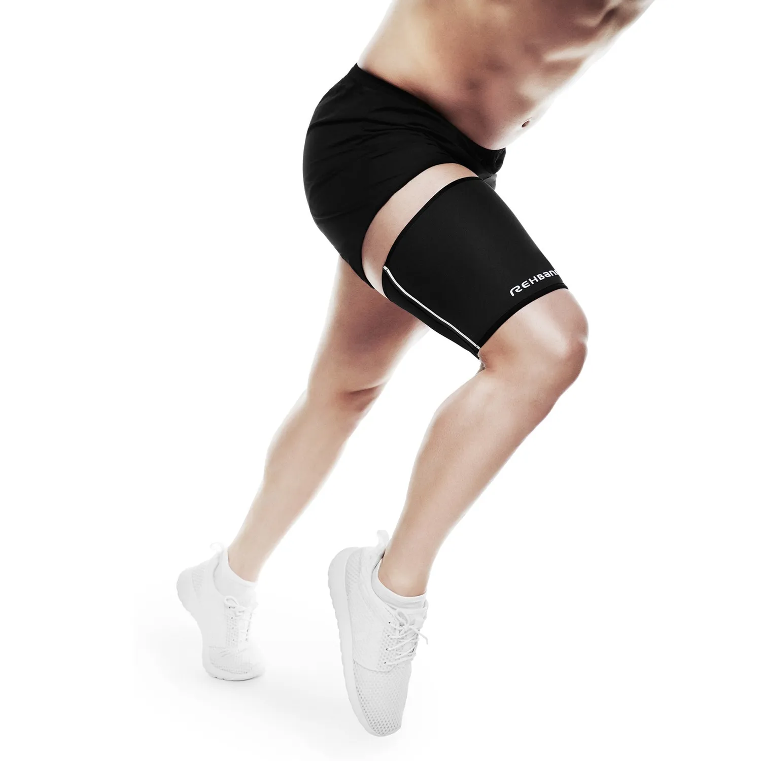 Rehband QD Thigh Support 3mm cosciale nero termico
