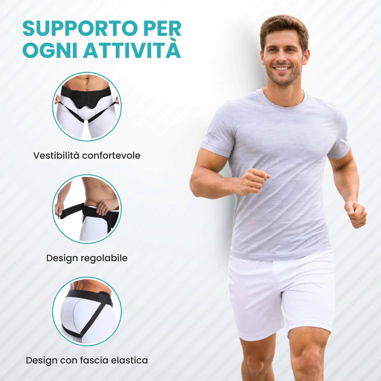 BeFit24 Cintura Ernia Inguinale Uomo XL Silicone