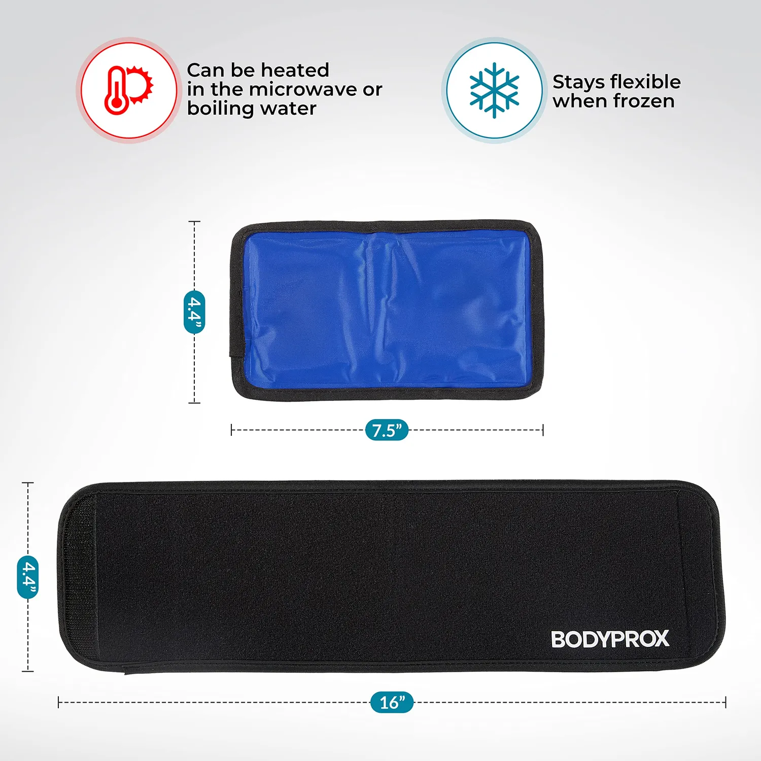 Bodyprox Hot Cold impacco gel nero 11x19 cm mani libere