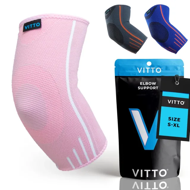 VITTO Manicotto gomito compressione traspirante sportivo