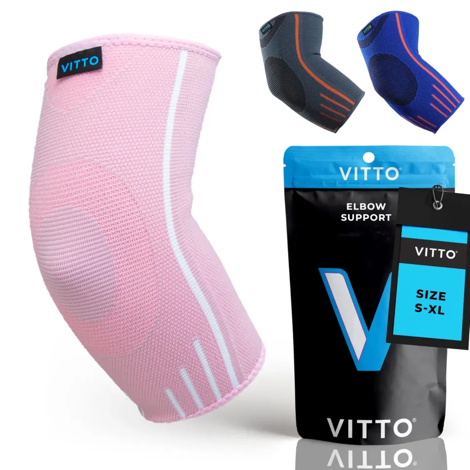 VITTO Manicotto gomito compressione traspirante sportivo