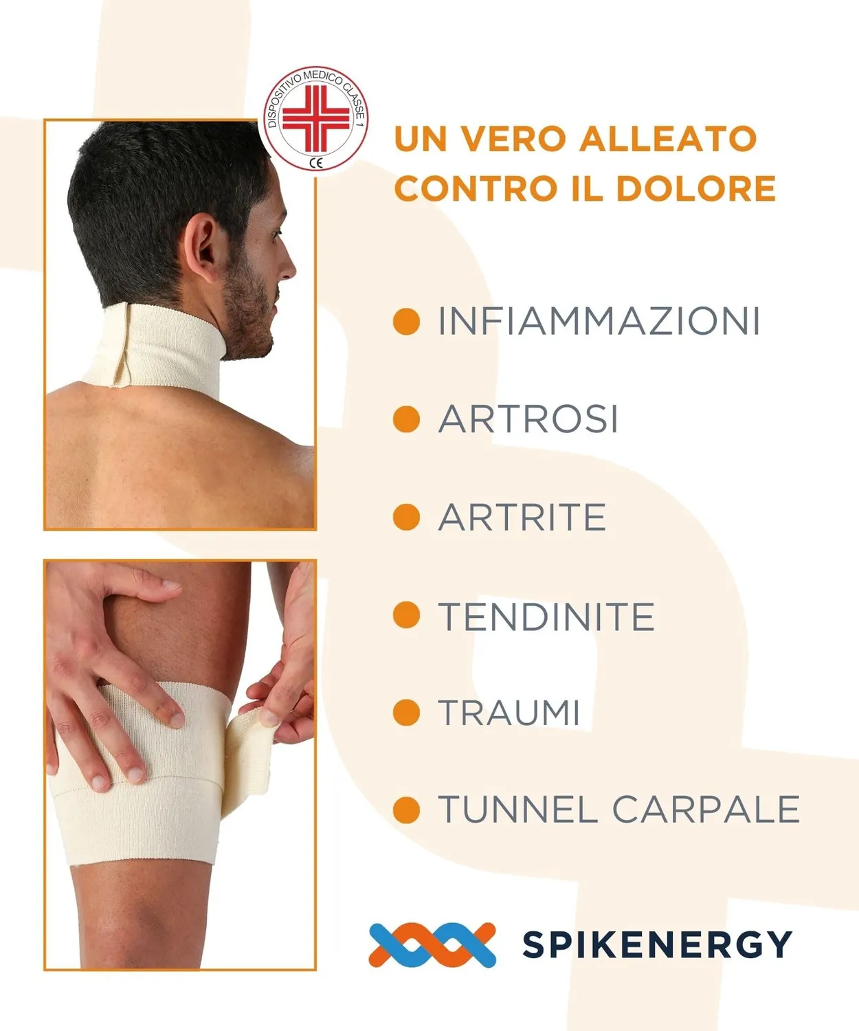 Spikenergy Kit 3 Fasce Elastiche magnetoterapia 35-65-100 cm