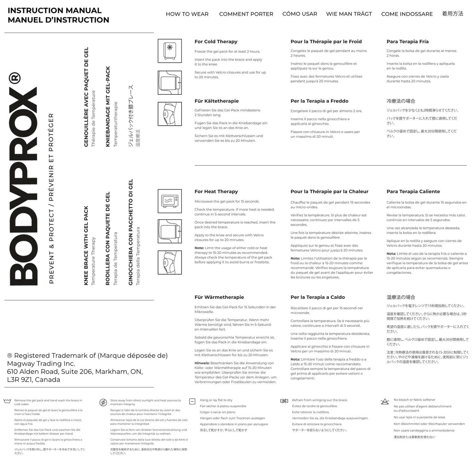 Bodyprox ginocchiera ghiaccio gel taglia unica freddo caldo