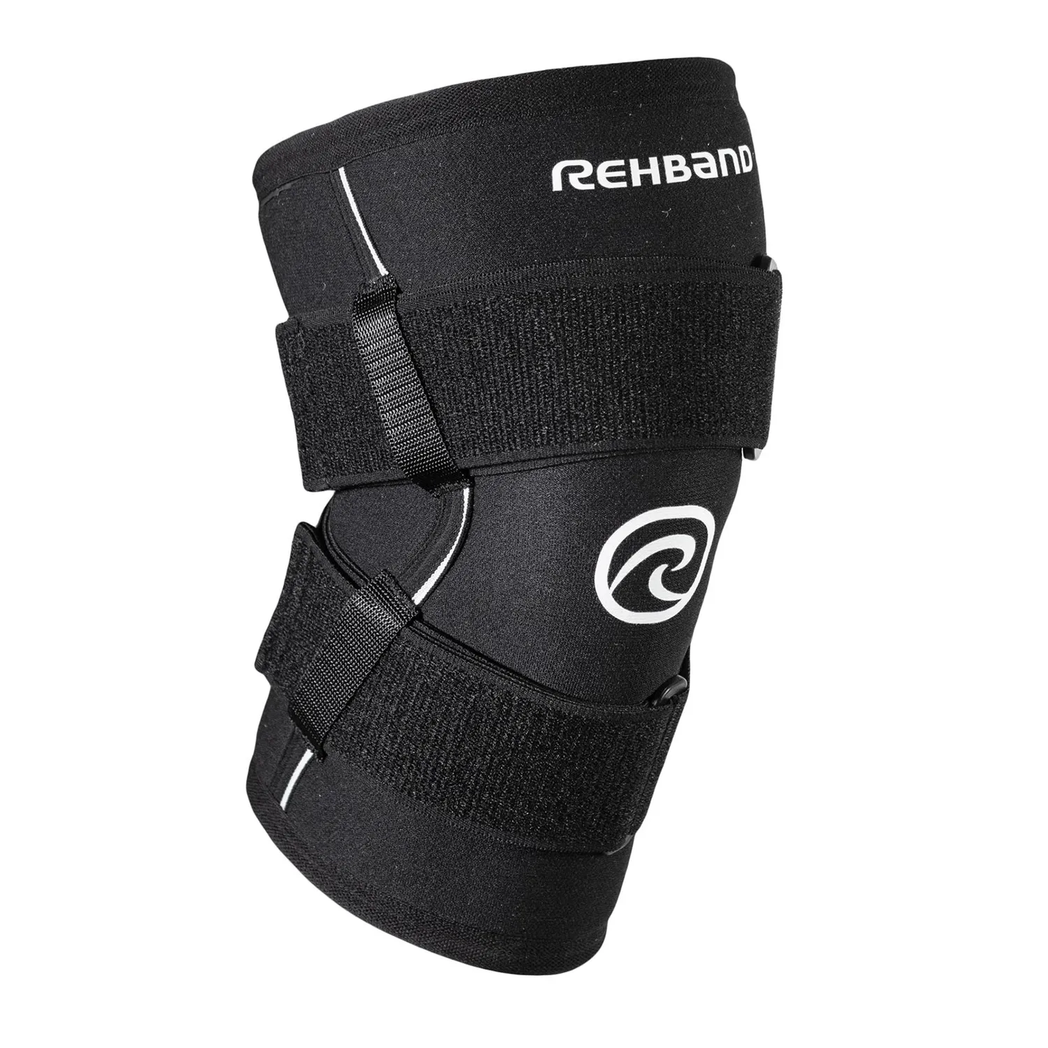 Rehband Power Max Dual-Strap supporto ginocchio 7mm nero singolo