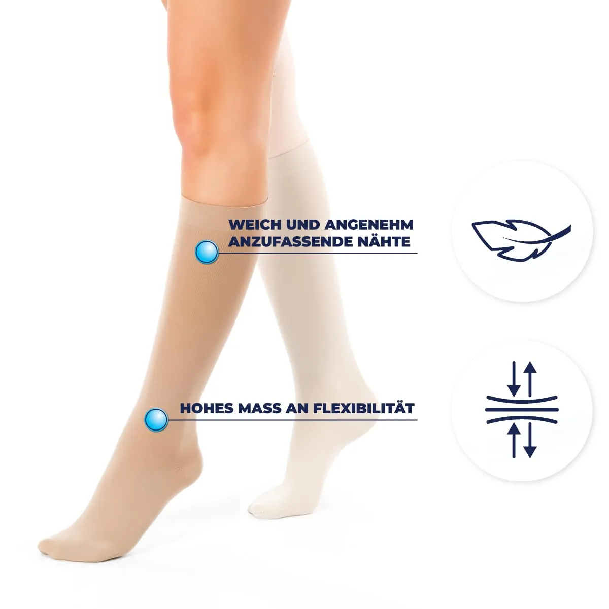 BeFit24 calze compressione punta chiusa varici gonfiore