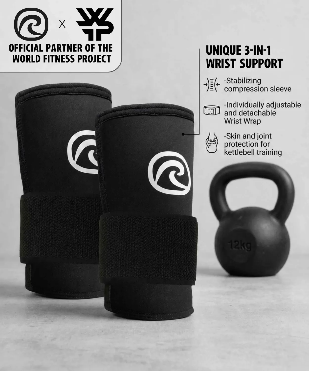 Rehband Power Max WFP polsiera 5mm nera paio