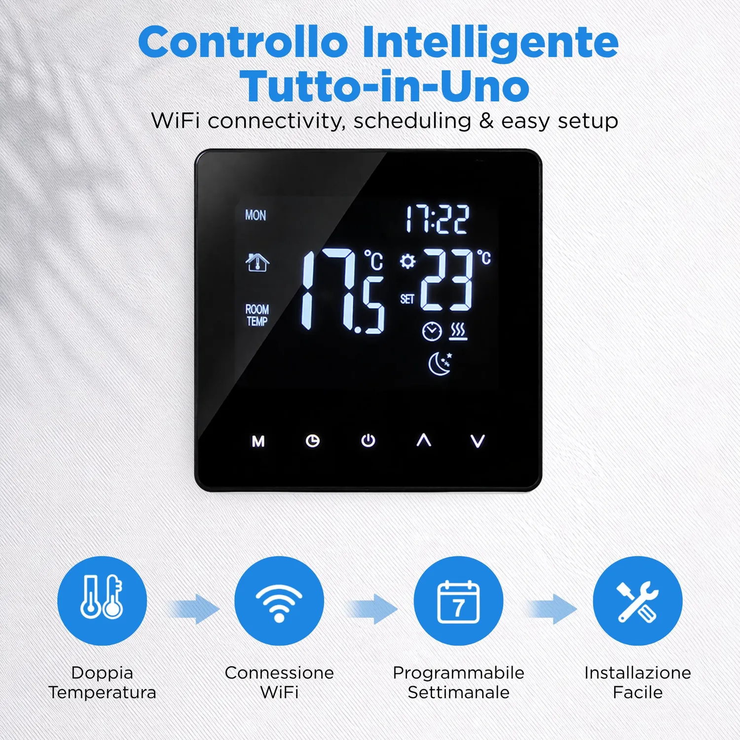 BeFit24 termostato wifi riscaldamento a pavimento 16A 3600W