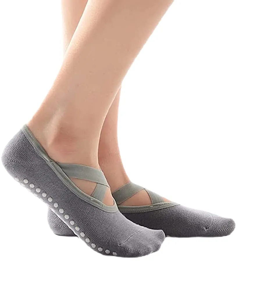 VITTO Calzini Yoga Antiscivolo Pilates Neri Donna