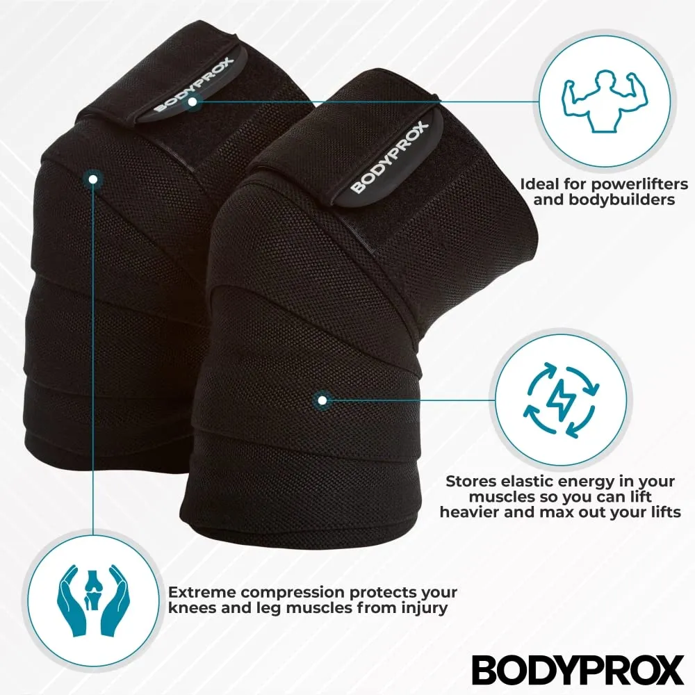 Bodyprox Fasce Ginocchia elastiche 193 cm compressione forte