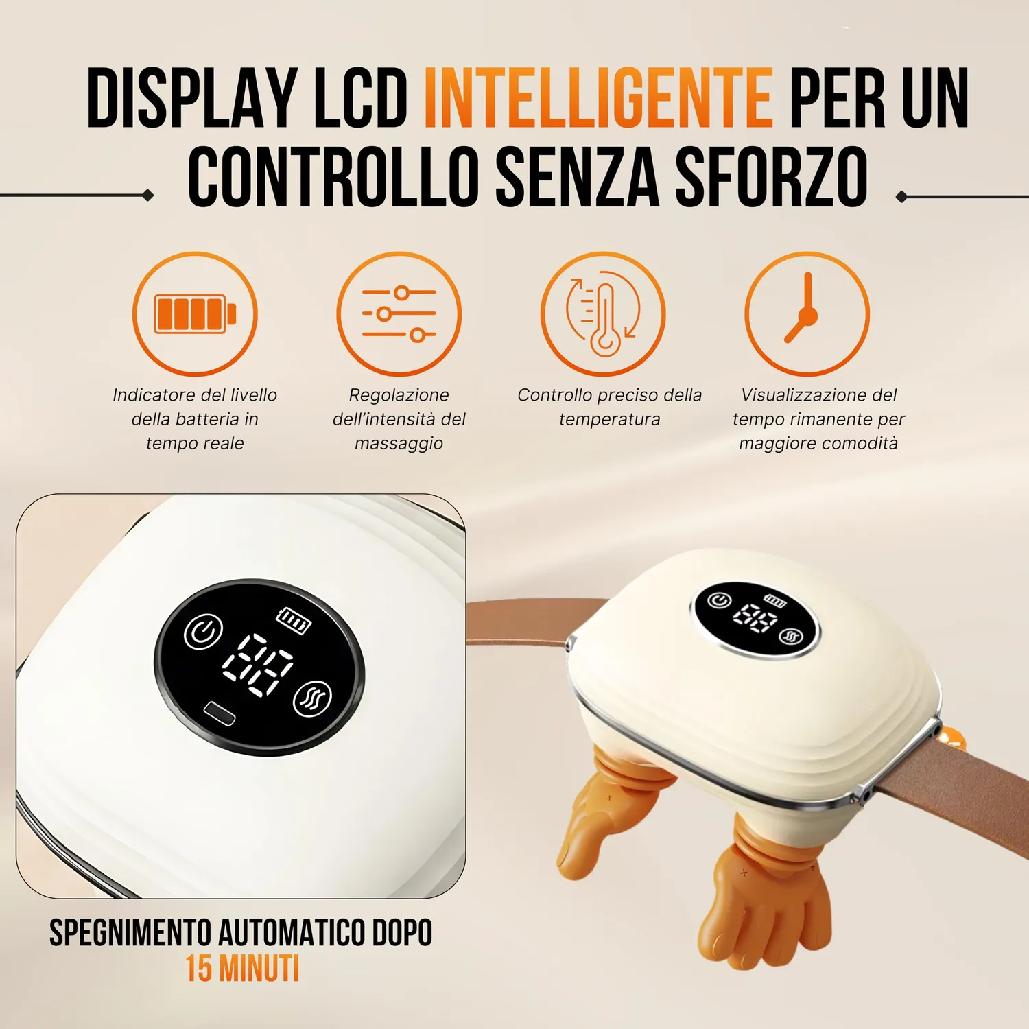 BeFit24 Massaggiatore Cervicale con Calore Ricaricabile