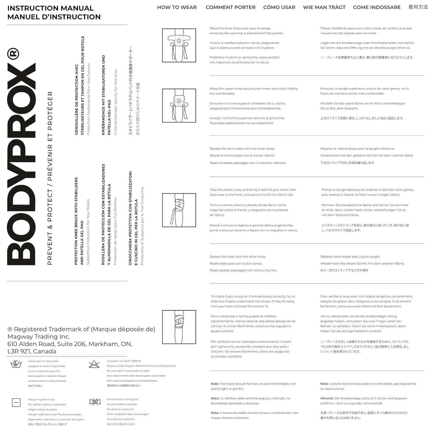 Bodyprox Tutore Ginocchio Ginocchiera S/M con Stabilizzatori e Gel