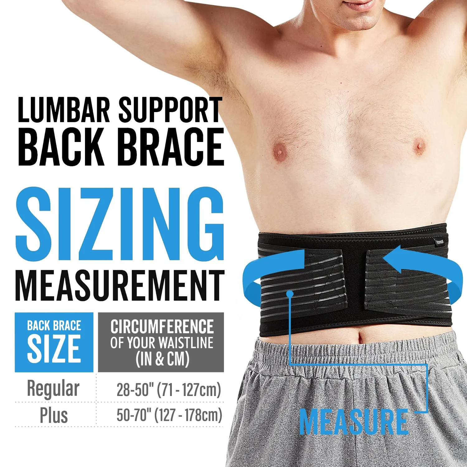 Bodyprox Fascia Lombare Supporto Schiena Regular 71-127 cm