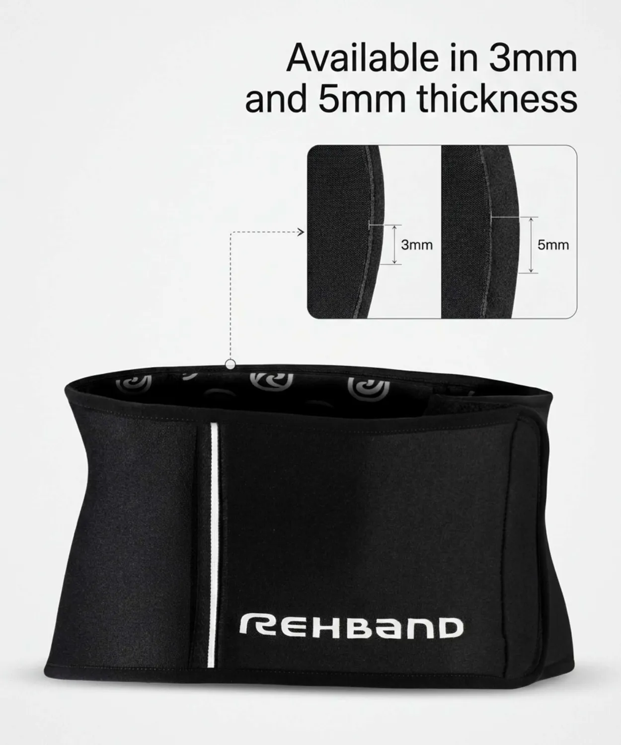 Rehband Core Back Support lombare nero 3mm