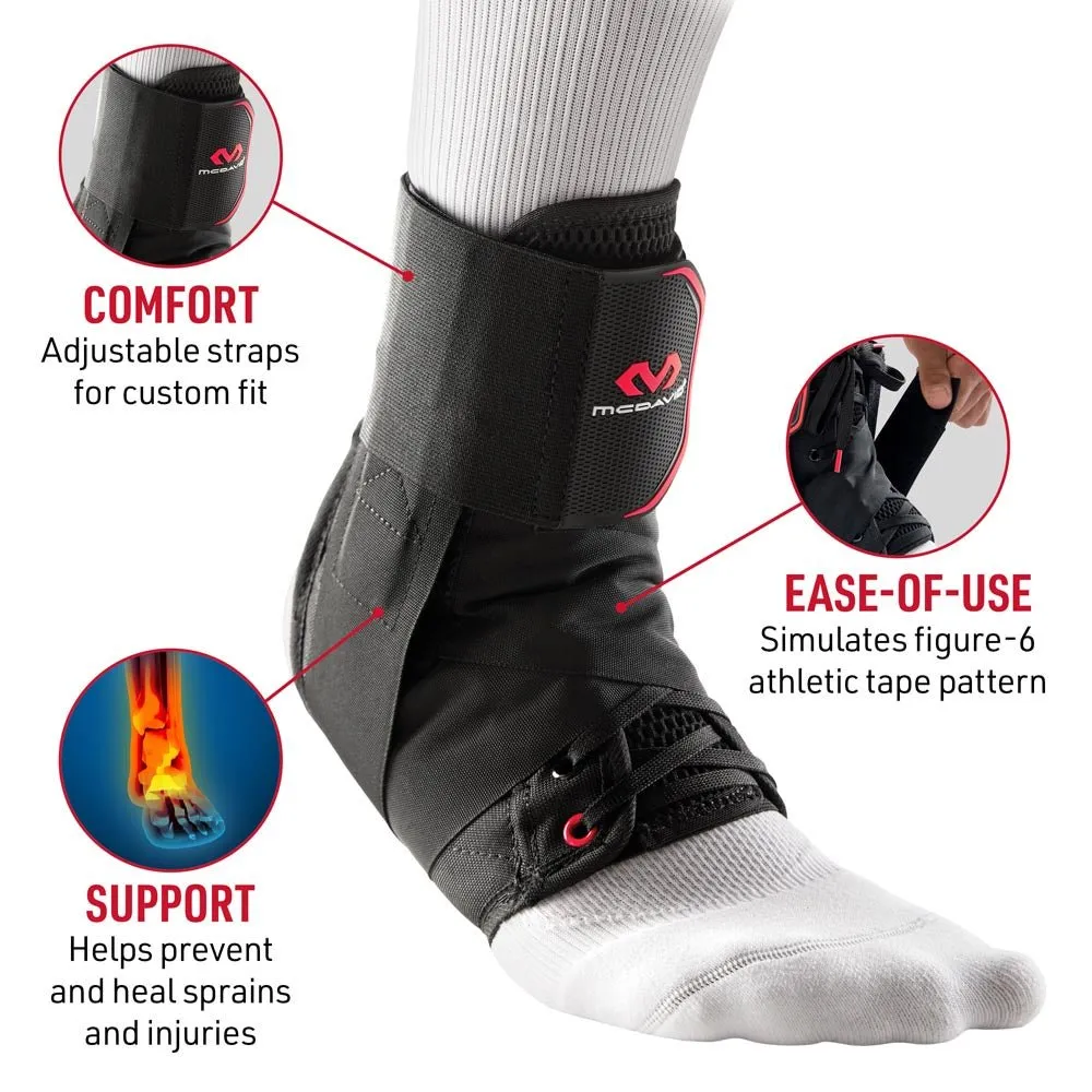 McDavid 195 cavigliera con lacci e fasce nero stabilizzante