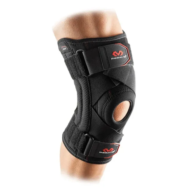 McDavid 425 ginocchiera nera stecche e cinghie