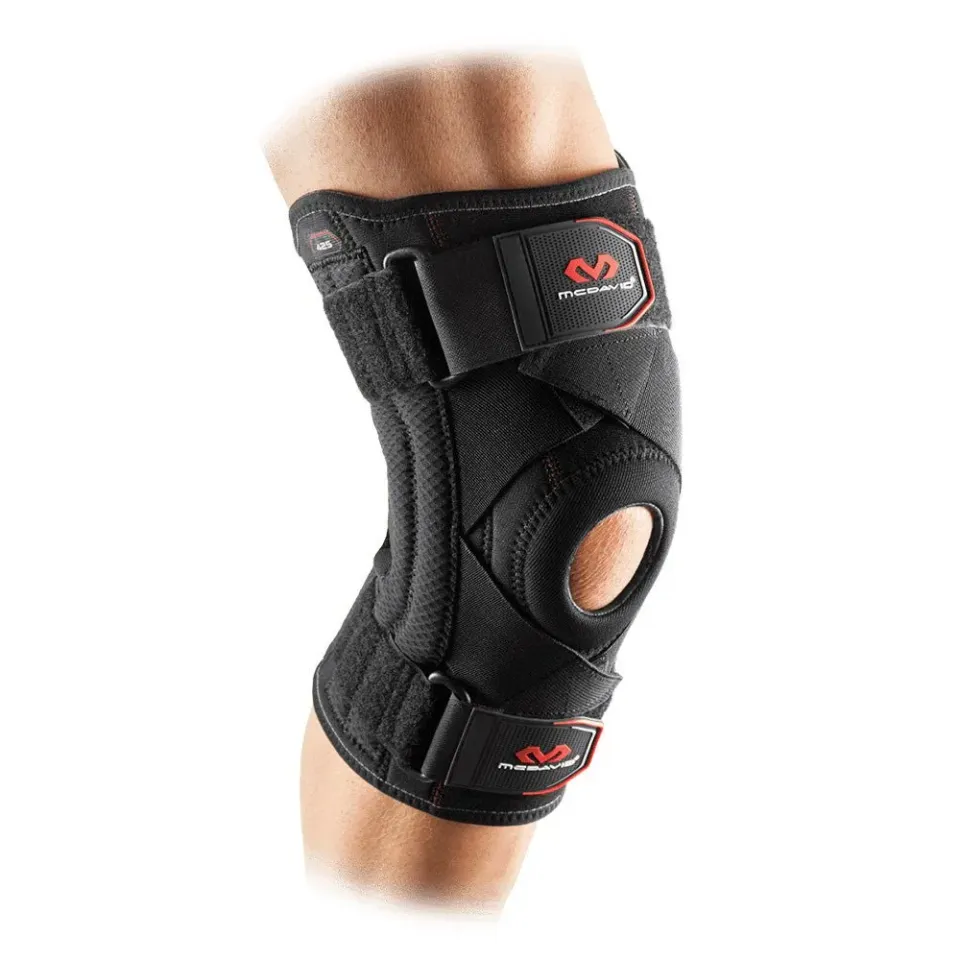 McDavid 425 ginocchiera nera stecche e cinghie