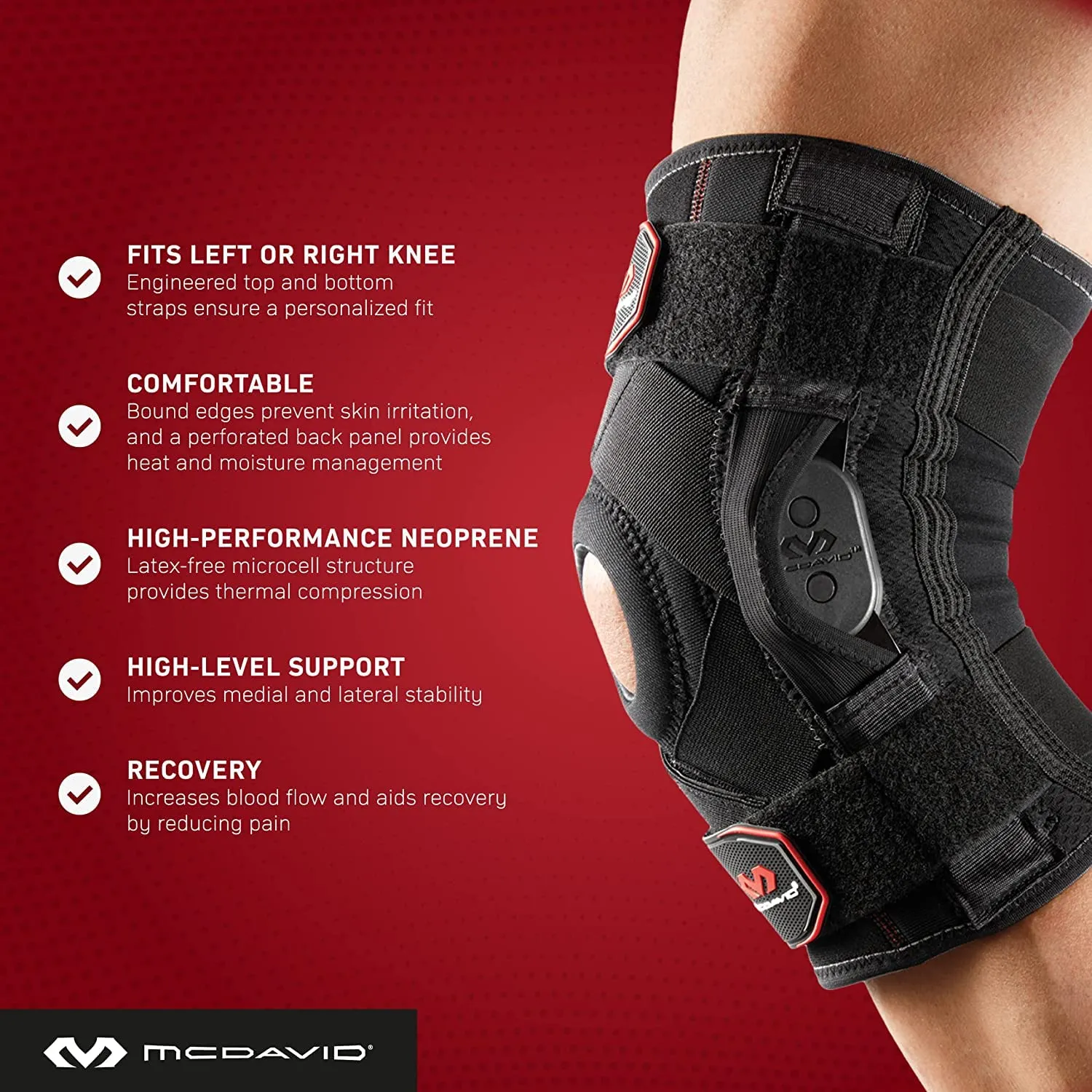 McDavid ginocchiera articolata M doppia cerniera neoprene