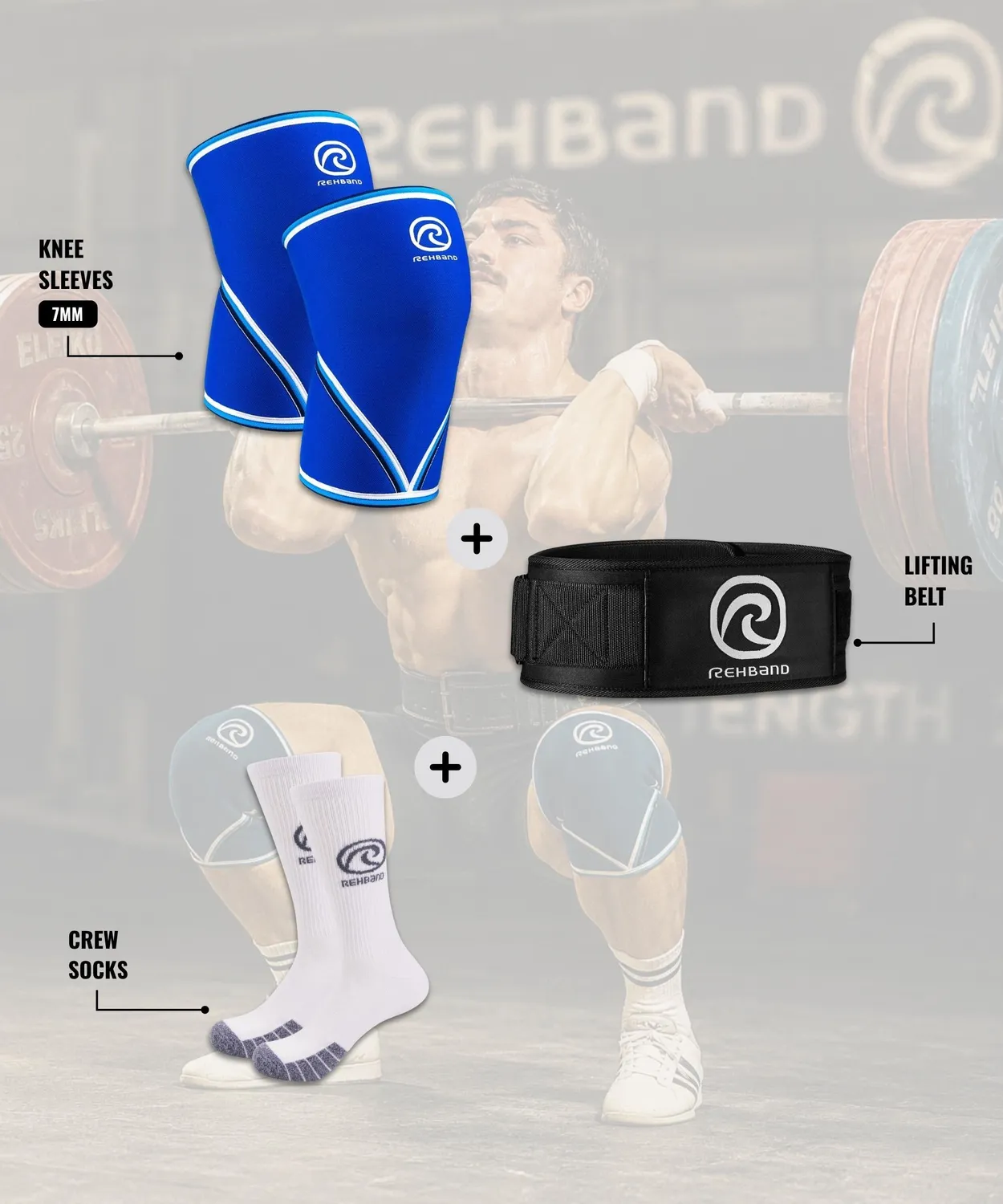 Rehband Lifting Kit Classic kit sollevamento blu completo