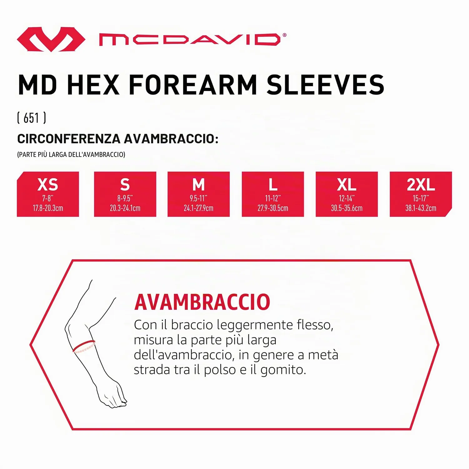 McDavid 651 HexPad Avambraccio S nero protezione
