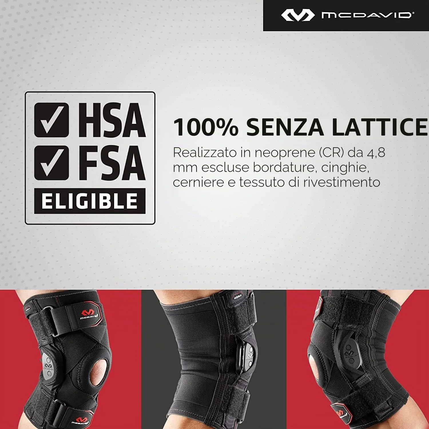 McDavid ginocchiera articolata M doppia cerniera neoprene