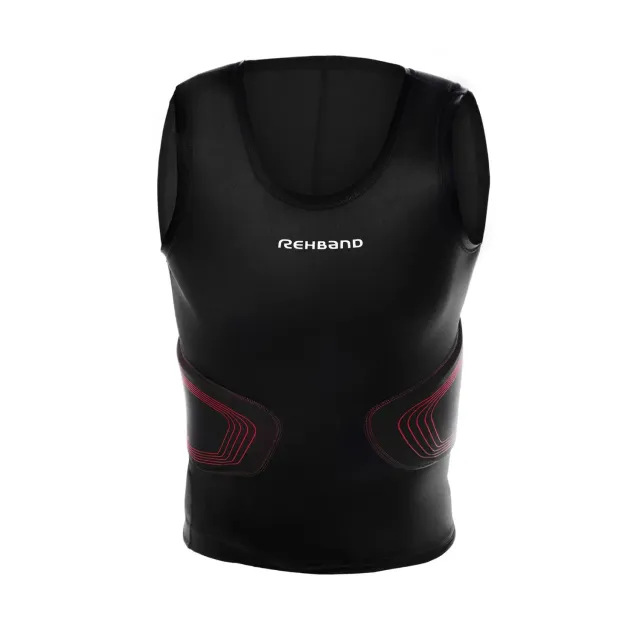 Rehband PRN Padded Compression Tank Top canotta nero-rosso