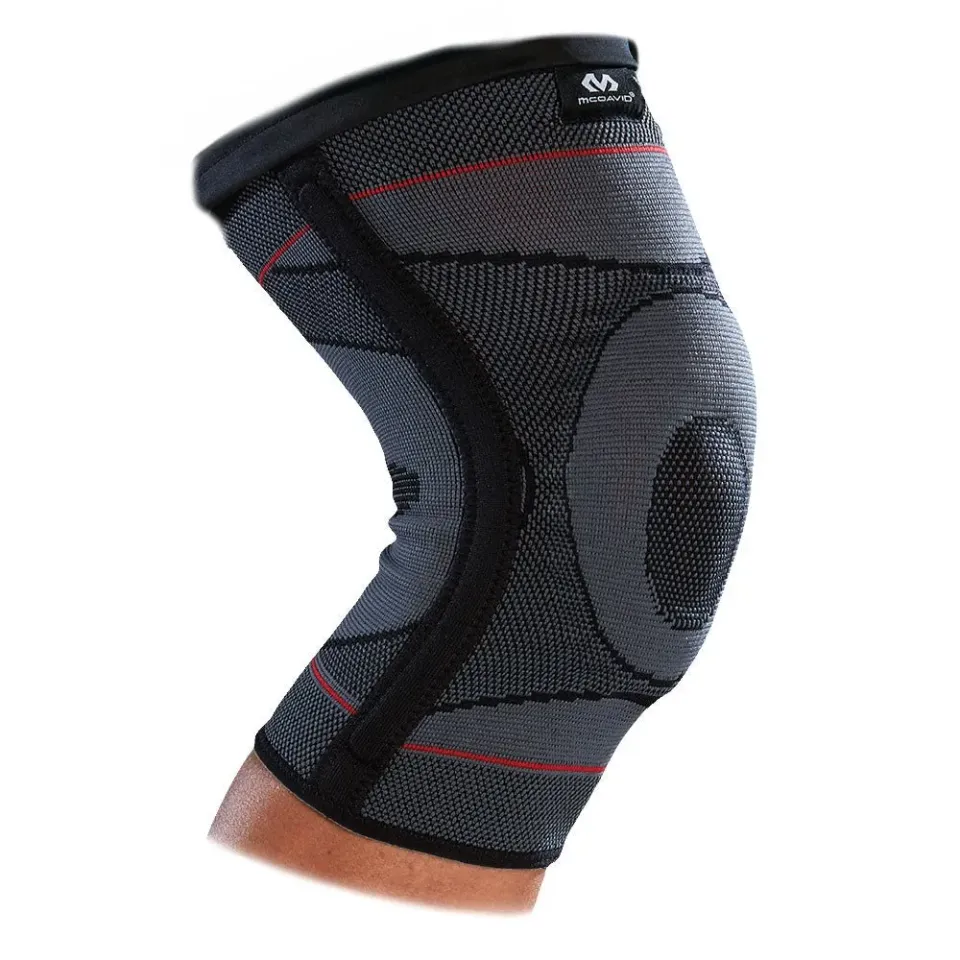 McDavid Knee Knit Sleeve ginocchiera grigia S/M con stecche